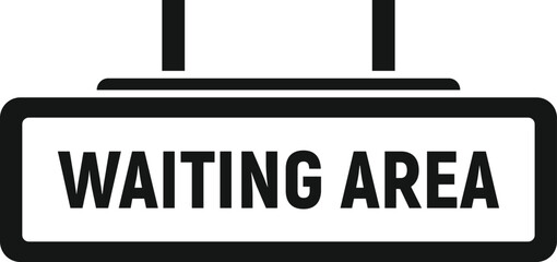 Wall Mural - Waiting area sign icon simple vector. Wait room. Chair patient