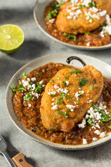 Wall Mural - Homemade Fried Poblano Chili Relleno