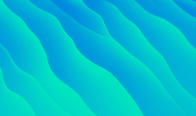 Wall Mural - Background with blue sand dune fragment. Abstract waves background. 3D illustration.