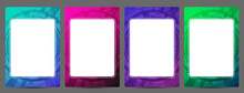 Color Gradient And Techno Texture On Cards