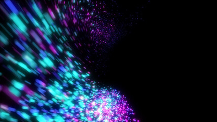 Poster - xmas bokeh lights. glowing particles. abstract background. galaxy space.