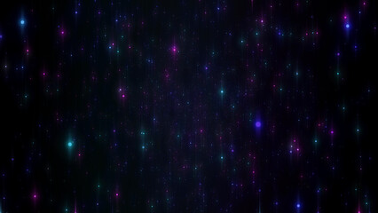 Poster - xmas bokeh lights. glowing particles. abstract background. galaxy space.