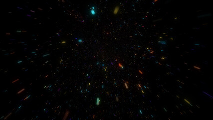 Poster - xmas bokeh lights. glowing particles. abstract background. galaxy space.