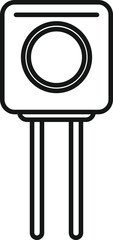Poster - technology resistor icon outline vector. electric circuit. computer energy