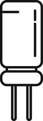Poster - resistor energy icon outline vector. electric circuit. board antenna