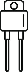 Poster - resistor antenna icon outline vector. central circuit. computer energy