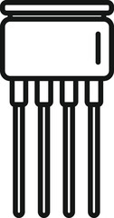 Poster - audio resistor icon outline vector. electric circuit. computer energy