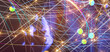 © vegefox.com - Global network. Blockchain. 3D illustration. Neural networks and artificial intelligence. Abstract