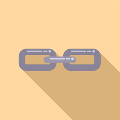 Poster - Modern chain icon flat vector. Web link. Internet button