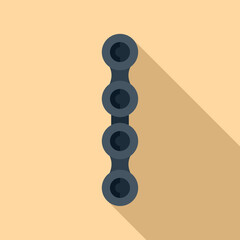 Poster - Chain icon flat vector. Web strength. Modern connection