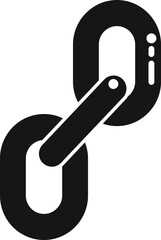Poster - Computer chain icon simple vector. System business. Metal digital