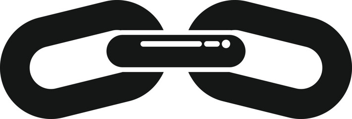 Poster - Button chain icon simple vector. Link web. Internet digital