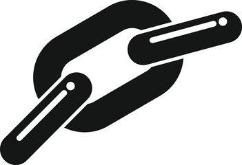 Poster - Interface chain icon simple vector. Web link. Internet button