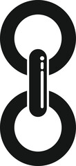 Poster - Chain object icon simple vector. Web link. Modern communication
