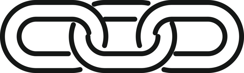 Poster - Chain link icon outline vector. Computer button. Internet network