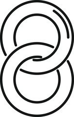 Poster - Chain icon outline vector. Computer internet. Modern connection