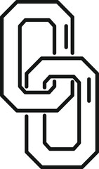 Poster - Computer chain icon outline vector. System business. Metal digital