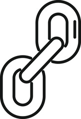 Poster - Button chain icon outline vector. Link web. Internet digital
