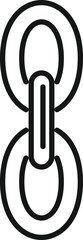 Poster - Technology chain icon outline vector. Web link. Internet network