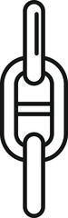 Poster - Digital chain icon outline vector. Web link. Internet network