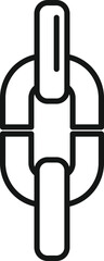 Poster - Steel chain icon outline vector. Business system. Web link