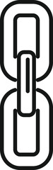 Poster - Communication chain icon outline vector. Web link. Digital steel