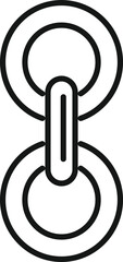 Poster - Chain object icon outline vector. Web link. Modern communication