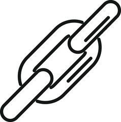 Poster - Disconnect chain icon outline vector. Web link. Internet button