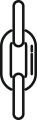Poster - Partnership chain icon outline vector. System network. Metal digital