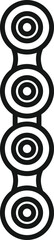 Poster - Chain icon outline vector. Web strength. Modern connection