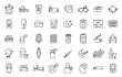 © anatolir - Sleep problems icons set outline vector. Sleep mask. Dream trouble