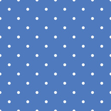 Blue Seamless Polka Dots Pattern