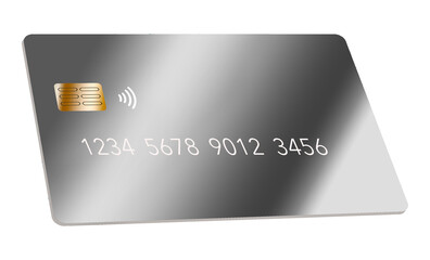 Wall Mural - Here is a generic metal credit card in a 3-d illustration.