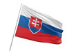 Transparent flag of slovakia