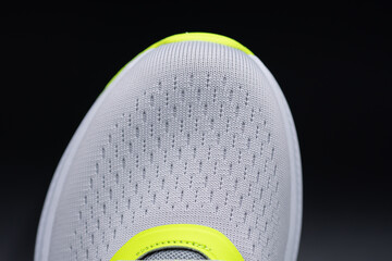 new  sneakers sport shoe, stitching detail on sport shoes, laces