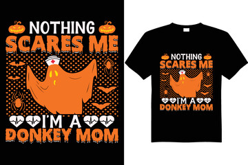 halloween tshirt design vector  donkey mom and nurse t shirt