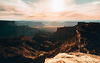 Red rock canyon sunset outlook vintage filmic