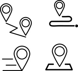 Poster - set of map pointers