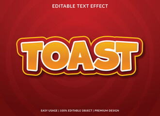 Poster - toast editable text effect template use for business brand and logo