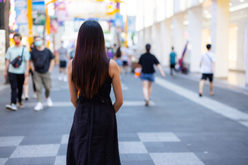 Poster - Tourist woman in Ximending of Taiwan