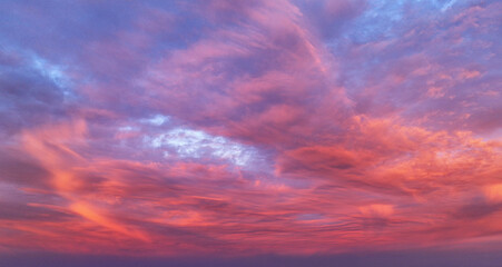 Wall Mural - beautiful summer sunset dramatic sky
