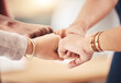 © Deen Jacobs/peopleimages.com - Teamwork, hand and fist group of business people celebration, collaboration and support at work. Corporate professional team touching showing diversity, success and motivation in a startup office