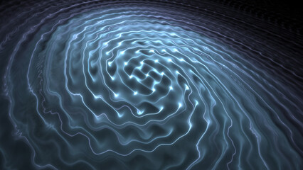 Wall Mural - abstract fractal spiral background, computer-generated illustration.
