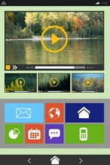 Poster - Composite image of video player with various icons