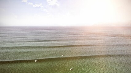 Wall Mural - Ocean waves, Ocean view, Surfer in water