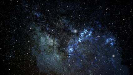 Wall Mural - 4k the surface of the nebula cloud moving in the space