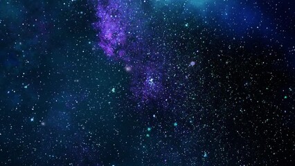 Wall Mural - 4k view the surface of the star-studded nebula cloud in outer space