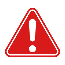 Red Triangle Icon, Industry Safety Alarm ! False, Warning Street