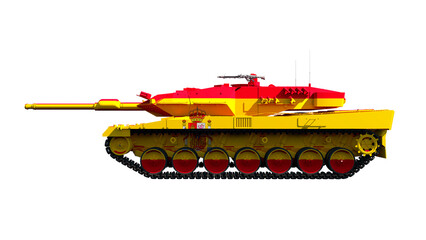 tanks painted with flag