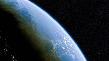 Wall Mural - 3d illustration. planet earth in the space - elements of this image furnished by nasa